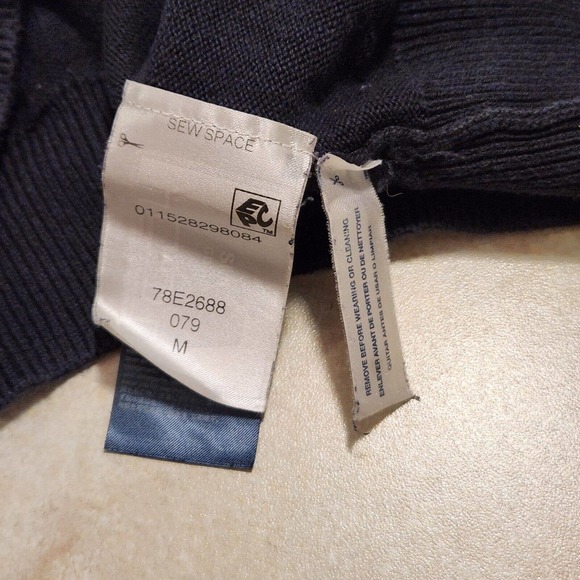 Tommy Hilfiger Mens M Medium H Spell Out Logo Embroidered Crewneck Sweater Knit - Picture 8 of 10